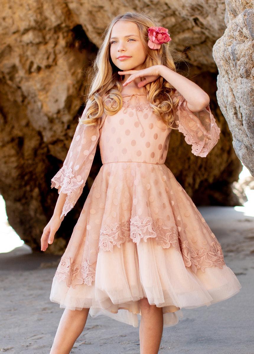 Gracyn Petticoat Dress in Desert Shell Product Image