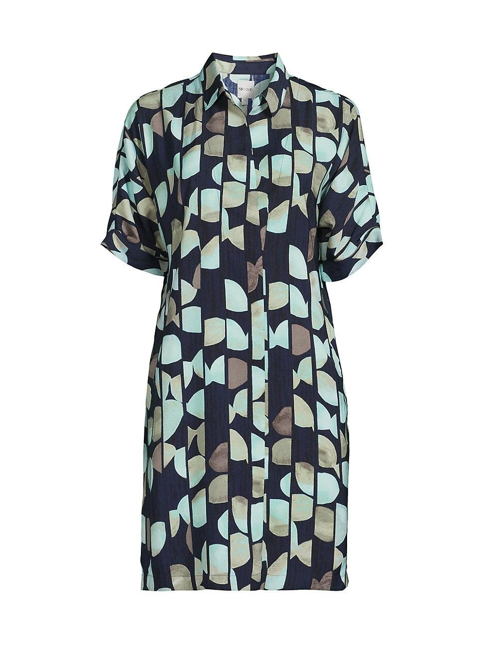 NIC+ZOE Circle Sequence Devon Dress (Aqua Multi) Women's Dress Product Image