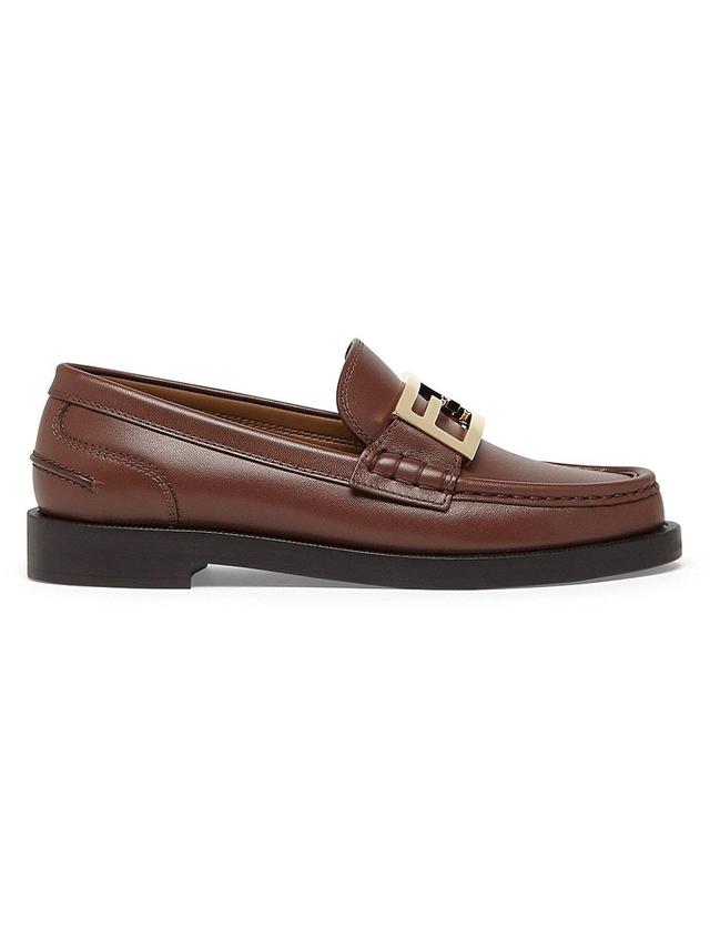 Womens Baguette Leather Loafers Product Image