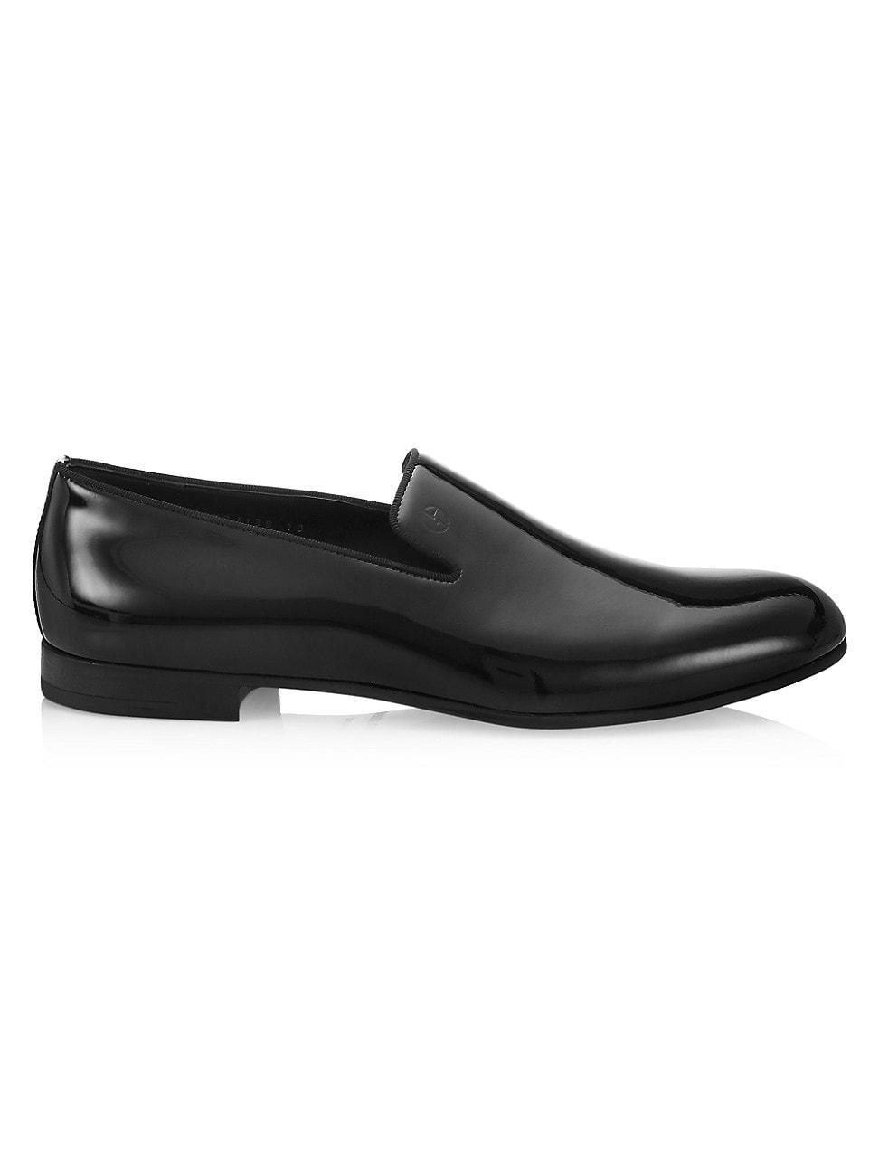 Giorgio Armani Men's Patent Formal Slip-Ons  - BLACK - Size: 8.5 UK (9.5D US) Product Image