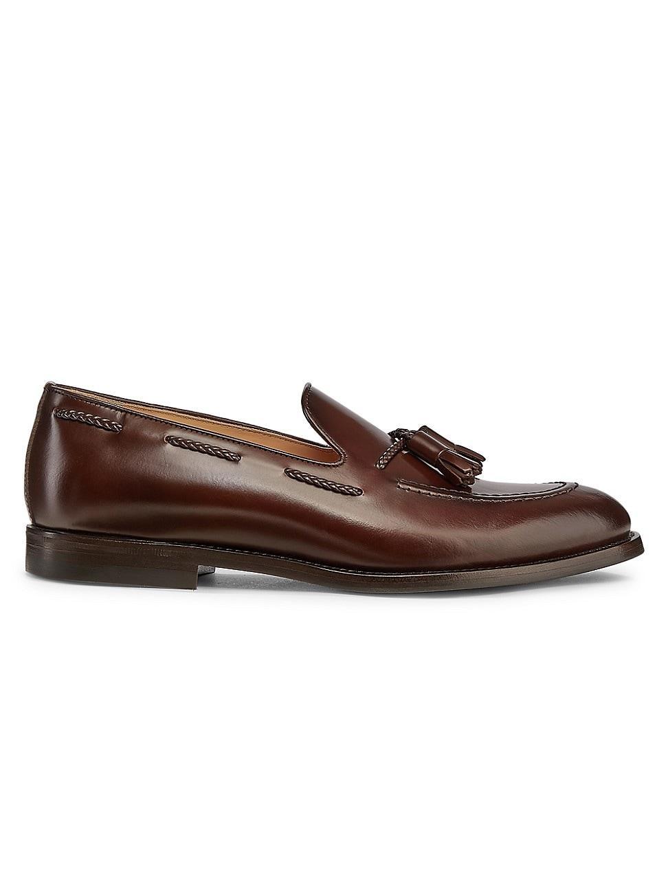 Mens Leather Tassel Loafers Product Image