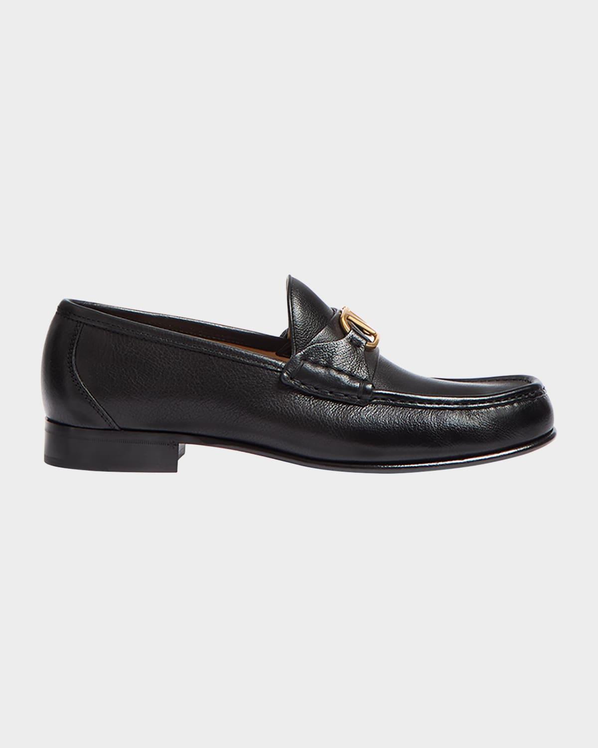 Mens VLogo Signature Leather Penny Loafers Product Image