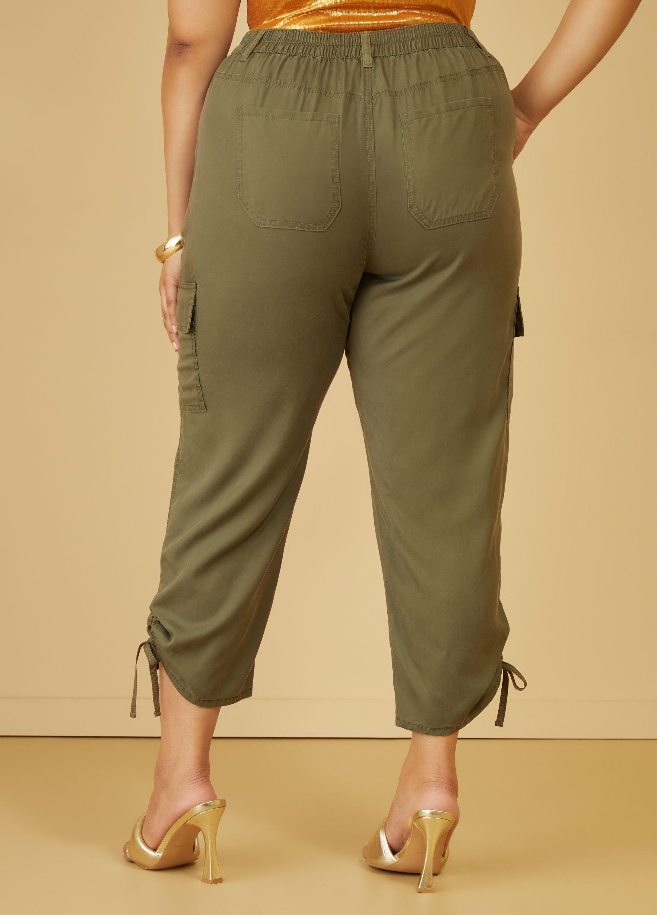 Drawstring Cargo Capris Product Image