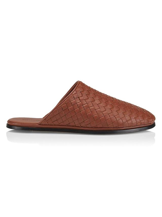 Mens Intrecciato Leather Slippers Product Image