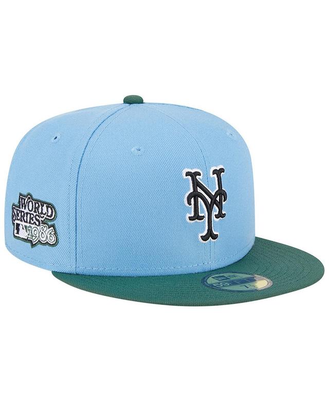 Mens New Era Sky Blue/Cilantro New York Mets 1986 World Series 59FIFTY Fitted Hat Product Image