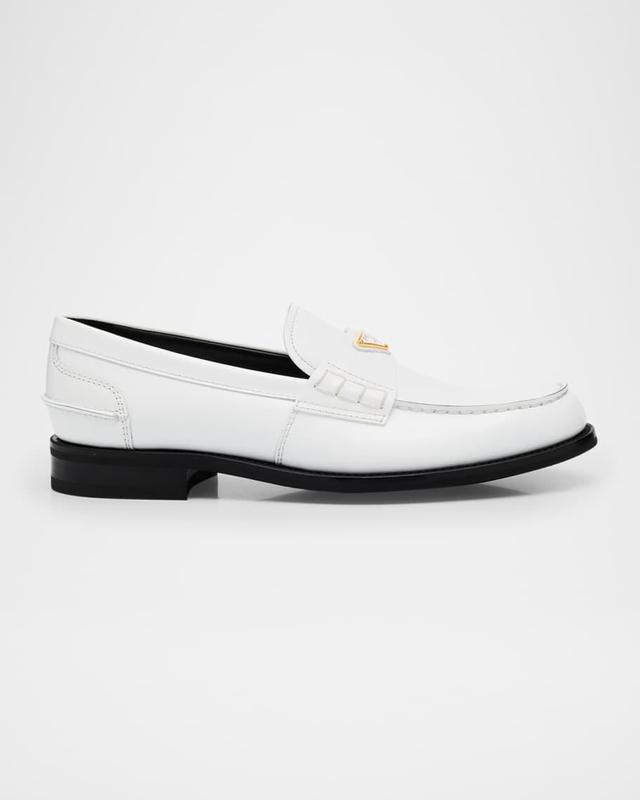 Men's Brushed Leather Split-Toe Loafers Product Image