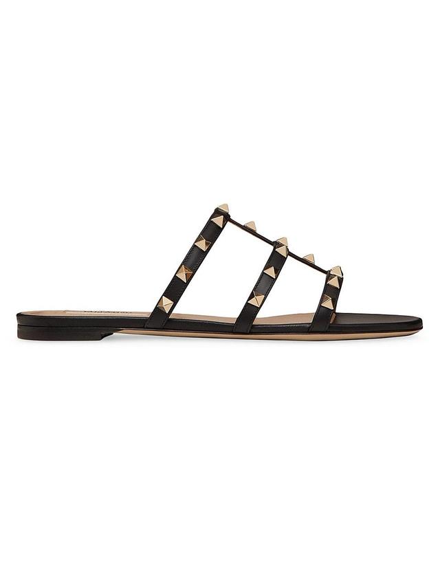 Womens Rockstud Flat Slide Sandals Product Image