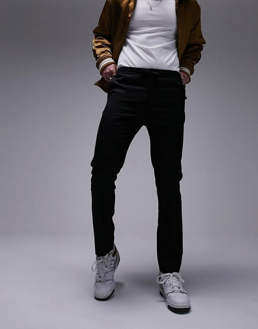 Topman skinny smart pants with elasticated waistband Product Image