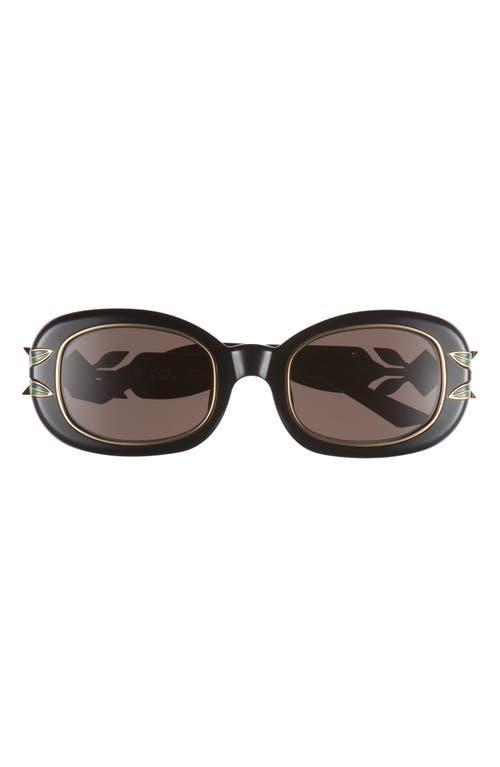 Mens Le Monde Diplomatique 52MM Oval Sunglasses Product Image