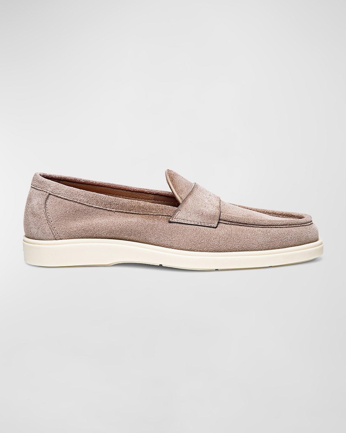 Mens Detroit Suede Rubber-Sole Penny Loafers Product Image