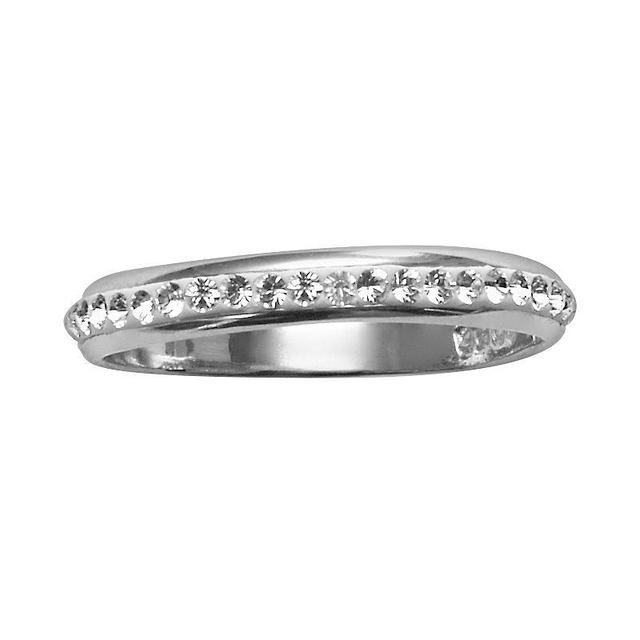 Sterling Silver Crystal Ring, Womens Product Image