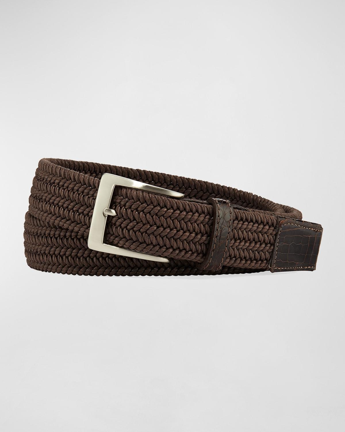 Mens Sport Stretch Belt with Crocodile-Trim Product Image