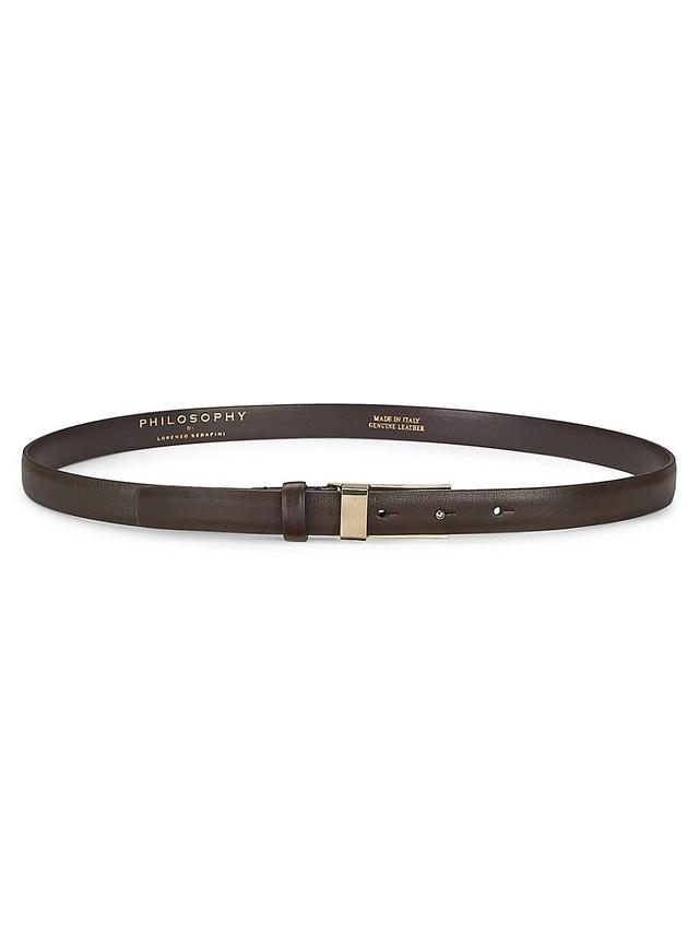 Womens Leather Skinny Belt Product Image