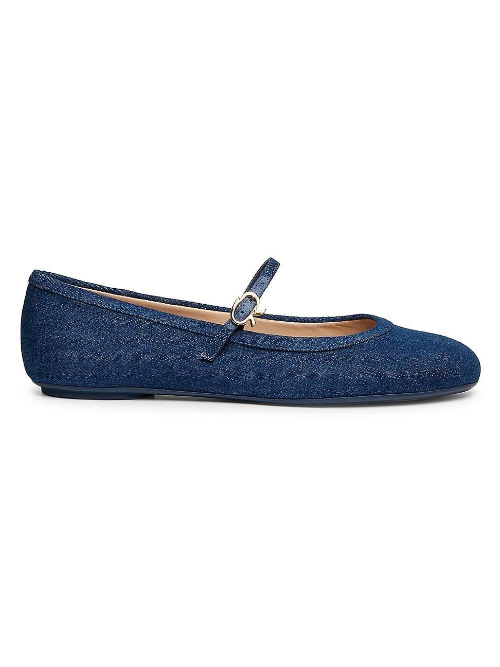 Womens Denim Ballerina Flats Product Image