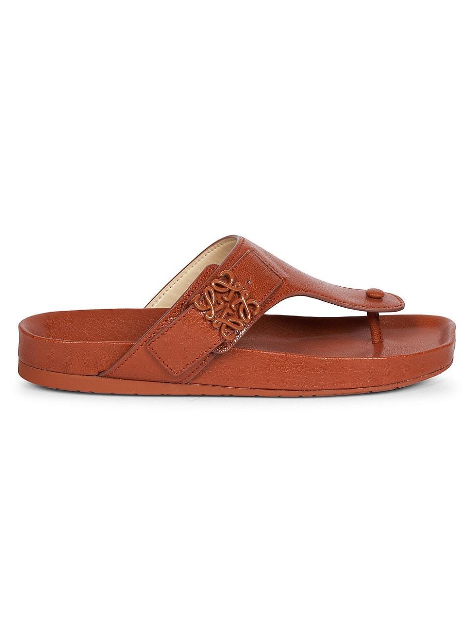 Leather Medallion Comfort Thong Sandals Product Image