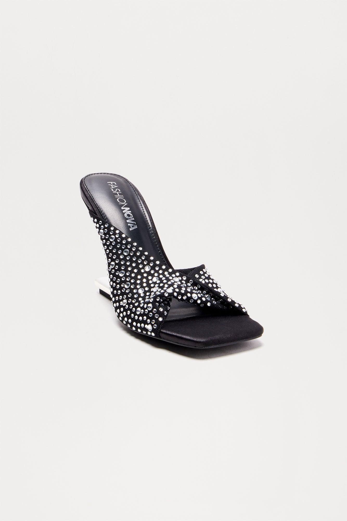 Camden Rhinestone Wedges - Black Product Image