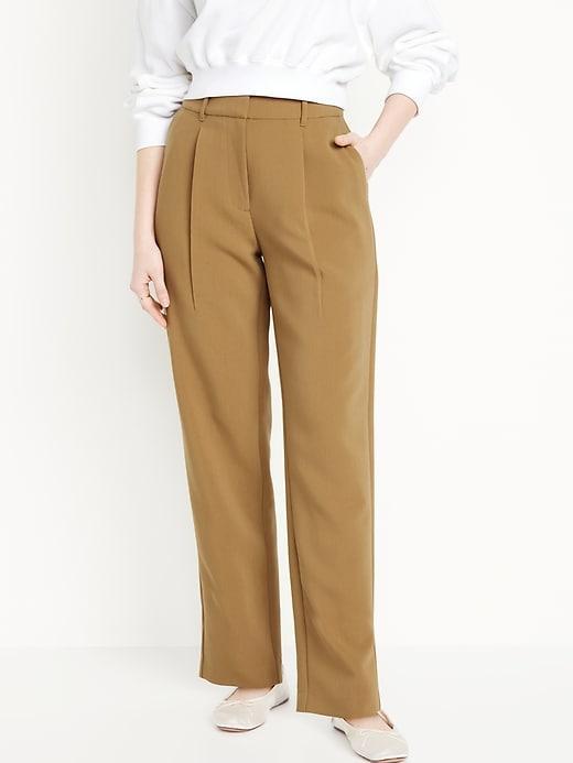 Extra High-Waisted Taylor Trouser Straight Pants Product Image