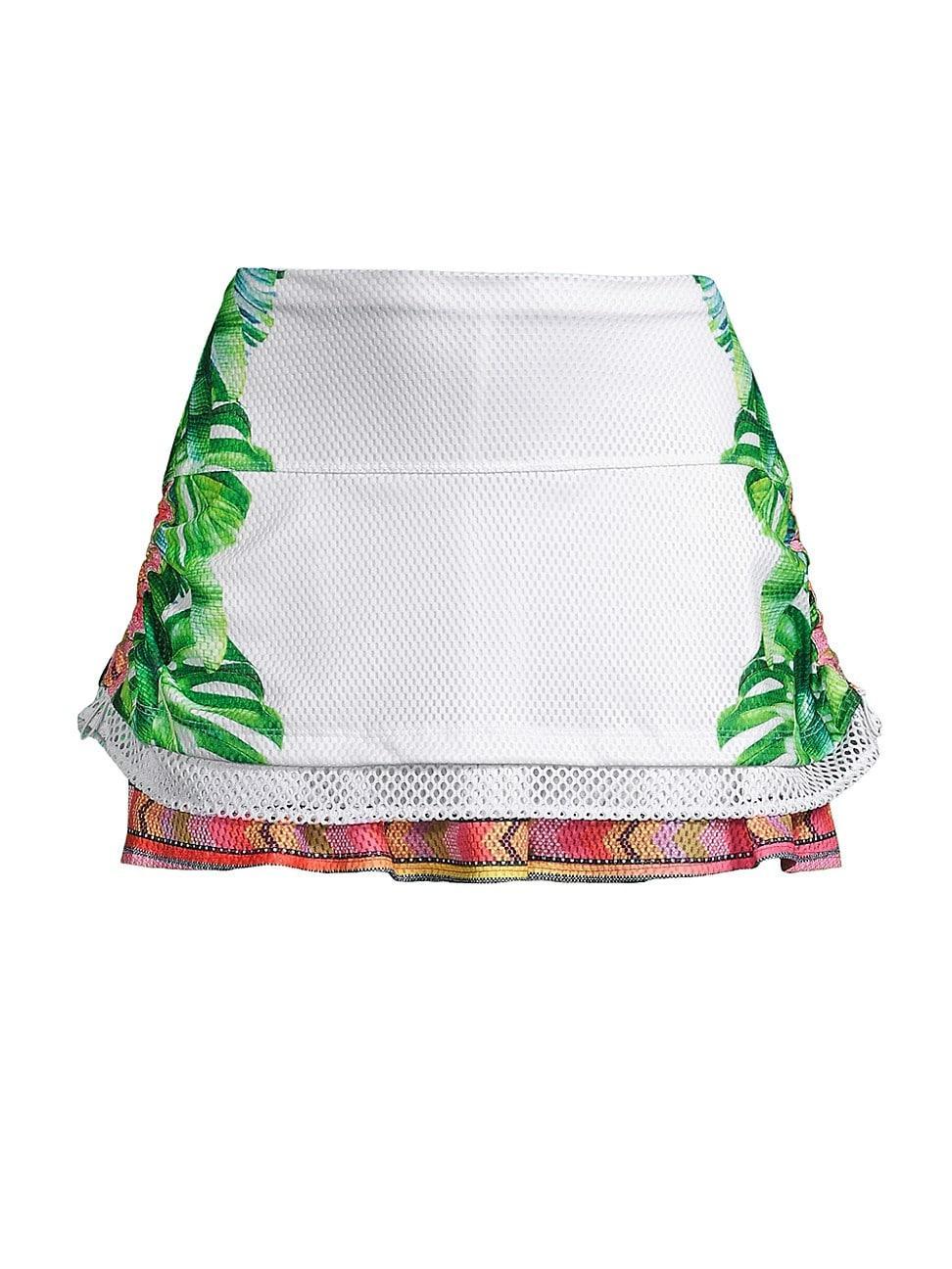 Womens Palm Island Ruche Graphic Miniskirt Product Image