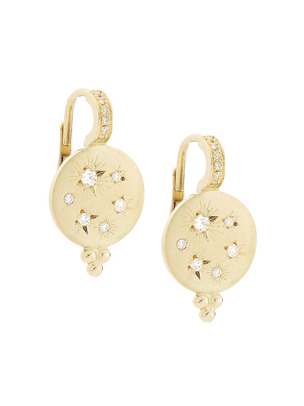 Womens Cosmos 18K Yellow Gold & Diamond Drop Earrings Product Image