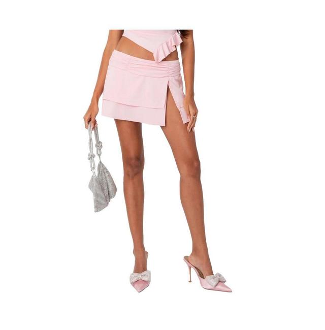 Womens Nala Low Rise Slitted Mini Skirt Product Image