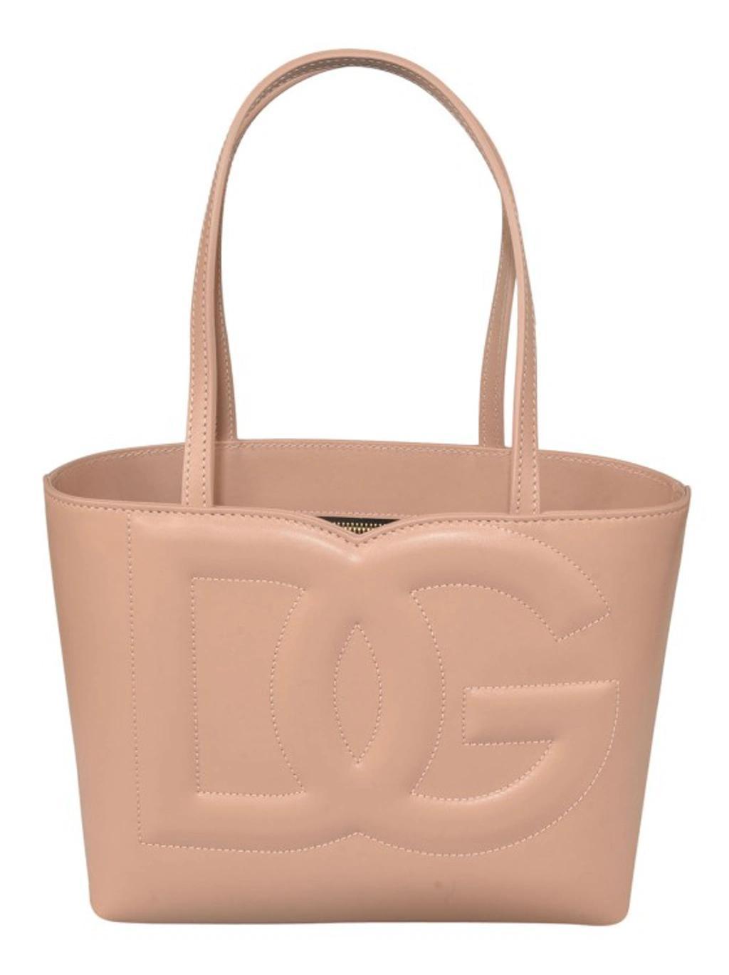 Small Dg Logo Shopper Bag In Cipria Product Image