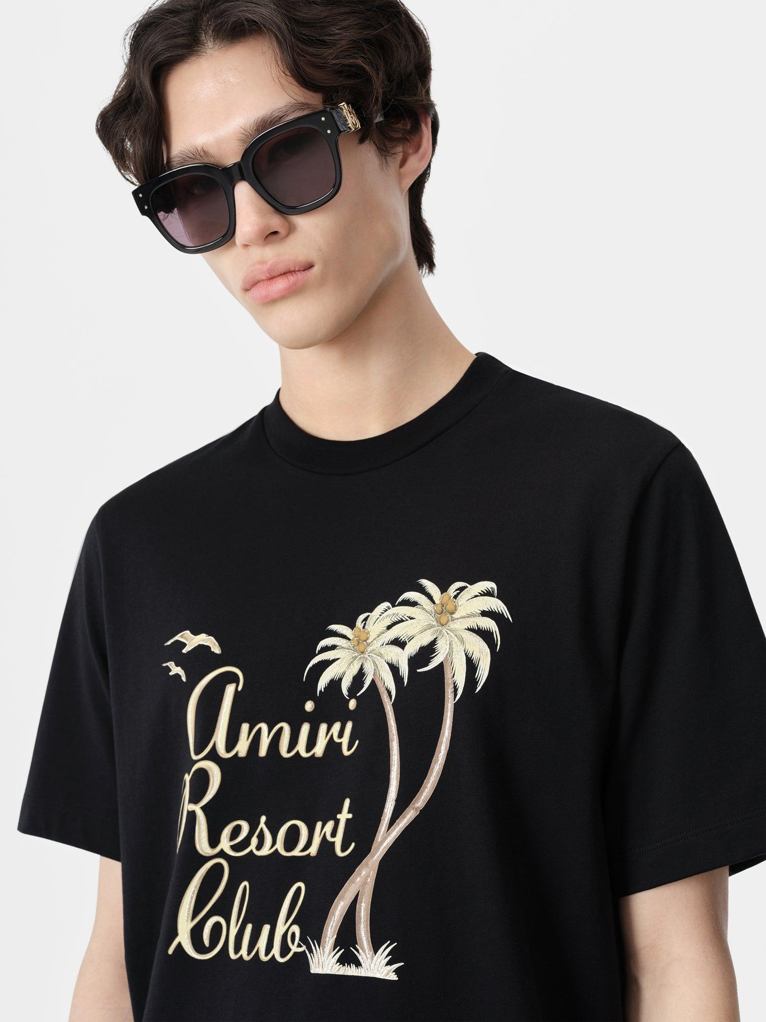 AMIRI TWISTED PALMS TEE - Black Male Product Image