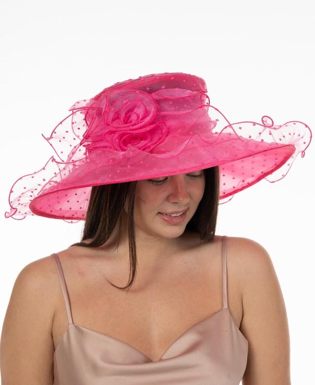 Bellissima Millinery Collection Womens Dot Organza Wide Brim Dressy Hat Product Image