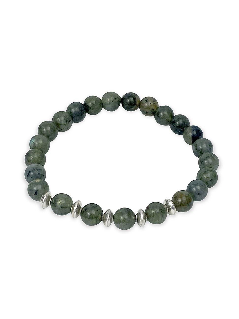 Mens Labradorite Beaded Bracelet Product Image