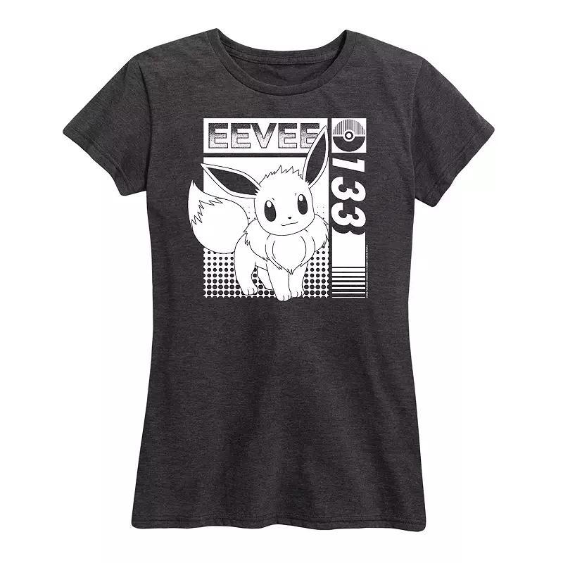 Womens Pokemon Eevee 133 Graphic Tee Heather Grey Product Image