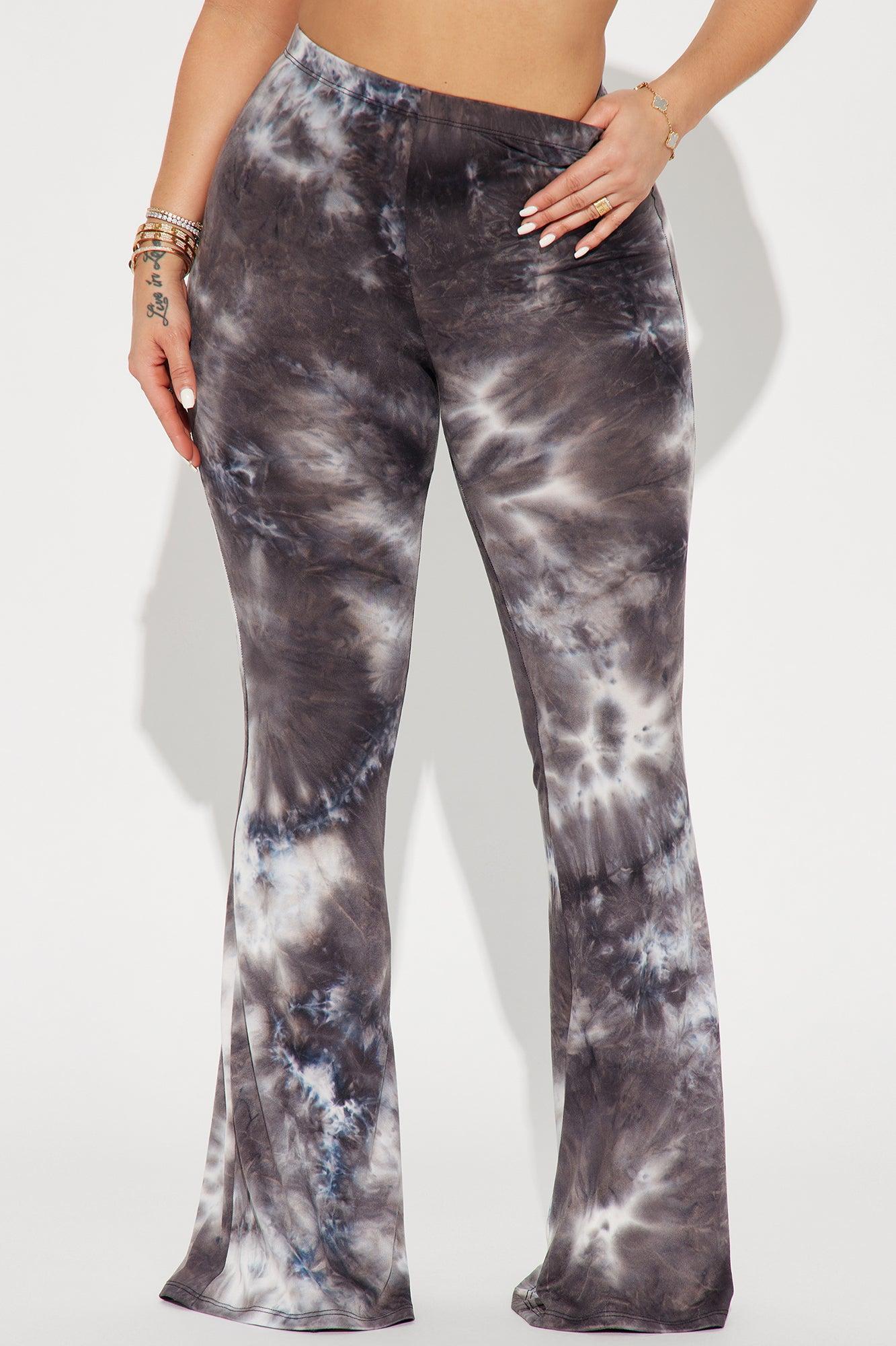 Nikkie Tie Dye Flare Pant - Grey/combo Product Image