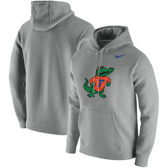 NIKE Heathered Gray Florida Gators Vintage School Logo Pullover Hoodie Product Image