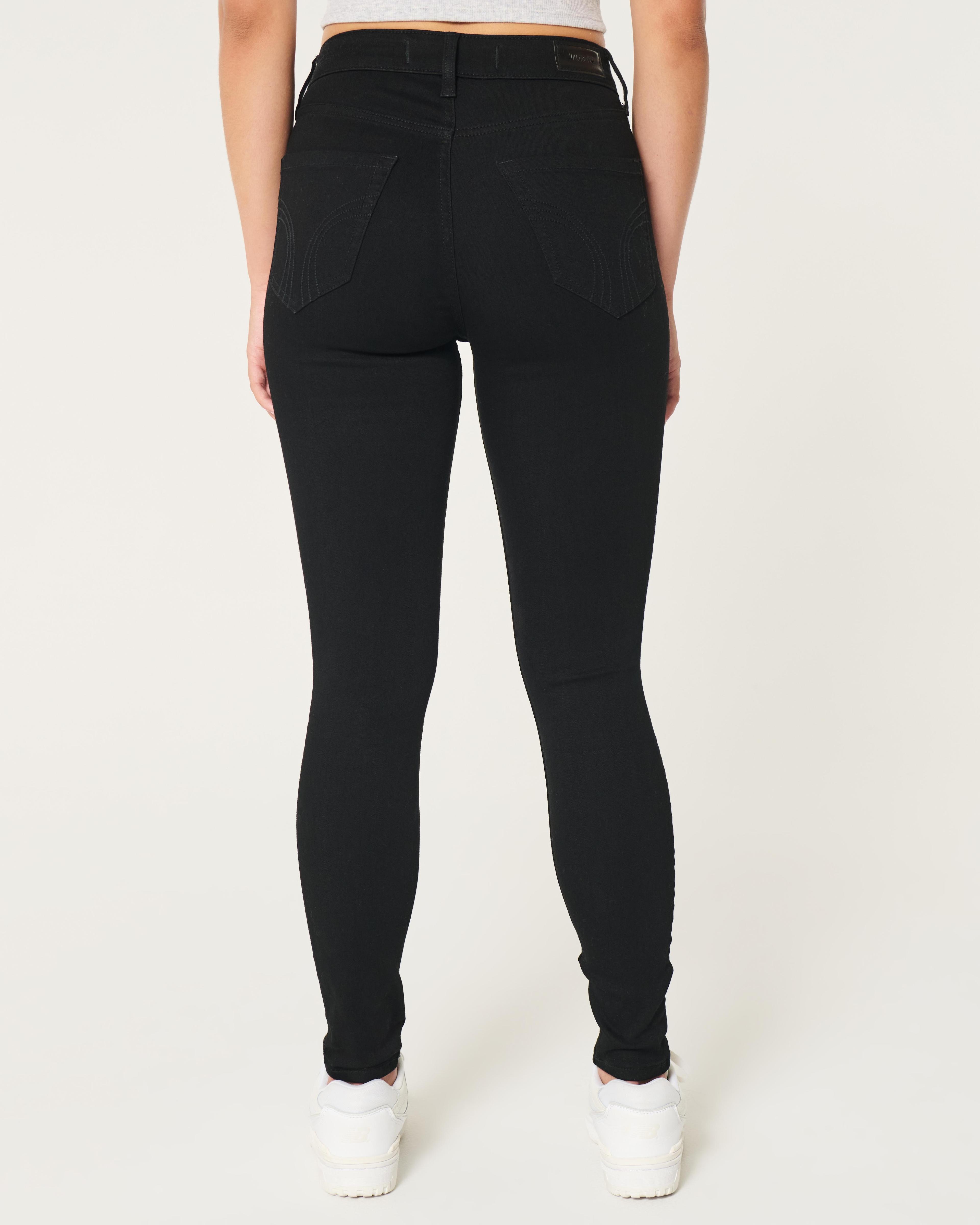 Curvy High-Rise Black Super Skinny Jeans Product Image