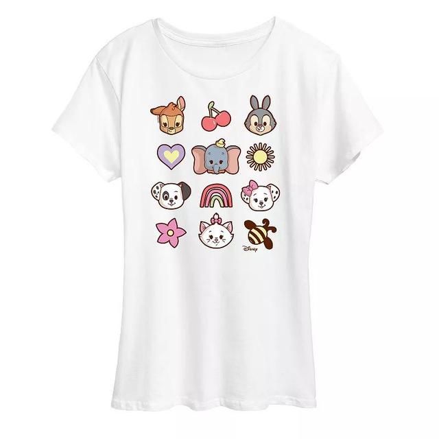 Disneys Womens Character Group Graphic Tee, Girls Grey Gray Product Image