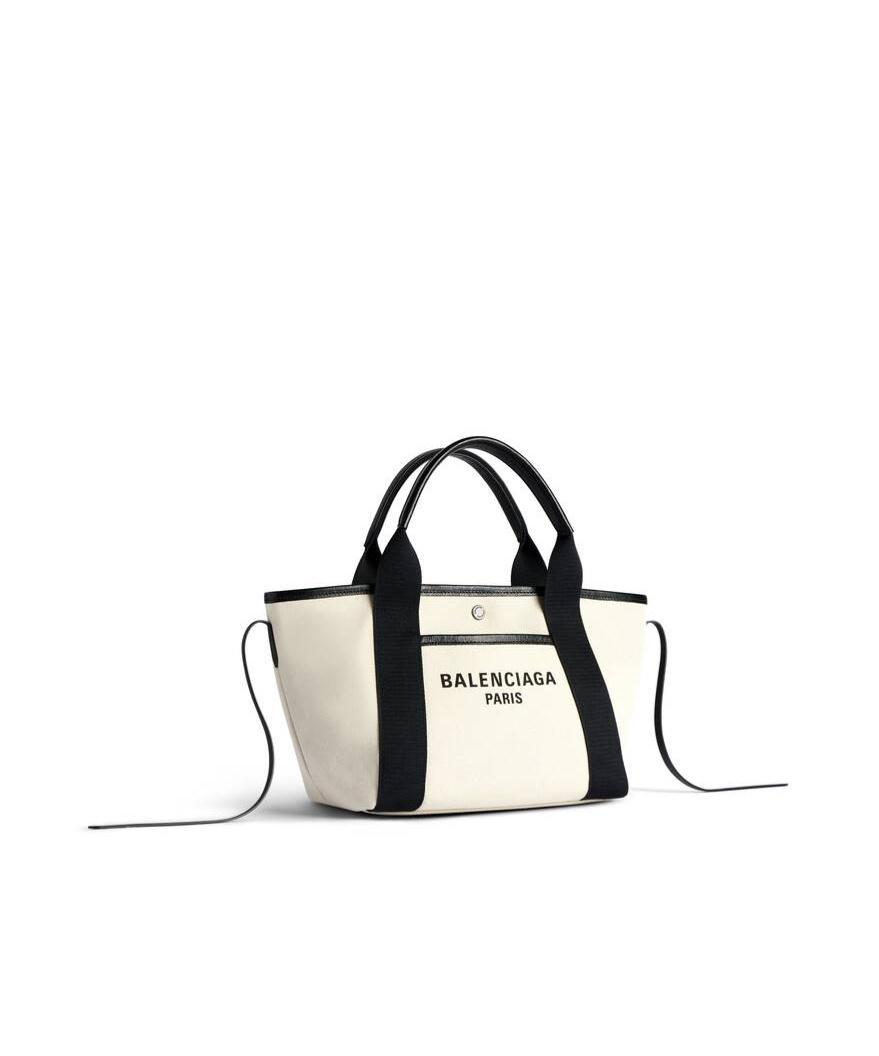 BALENCIAGA Biarritz Small Tote Bag In White Product Image