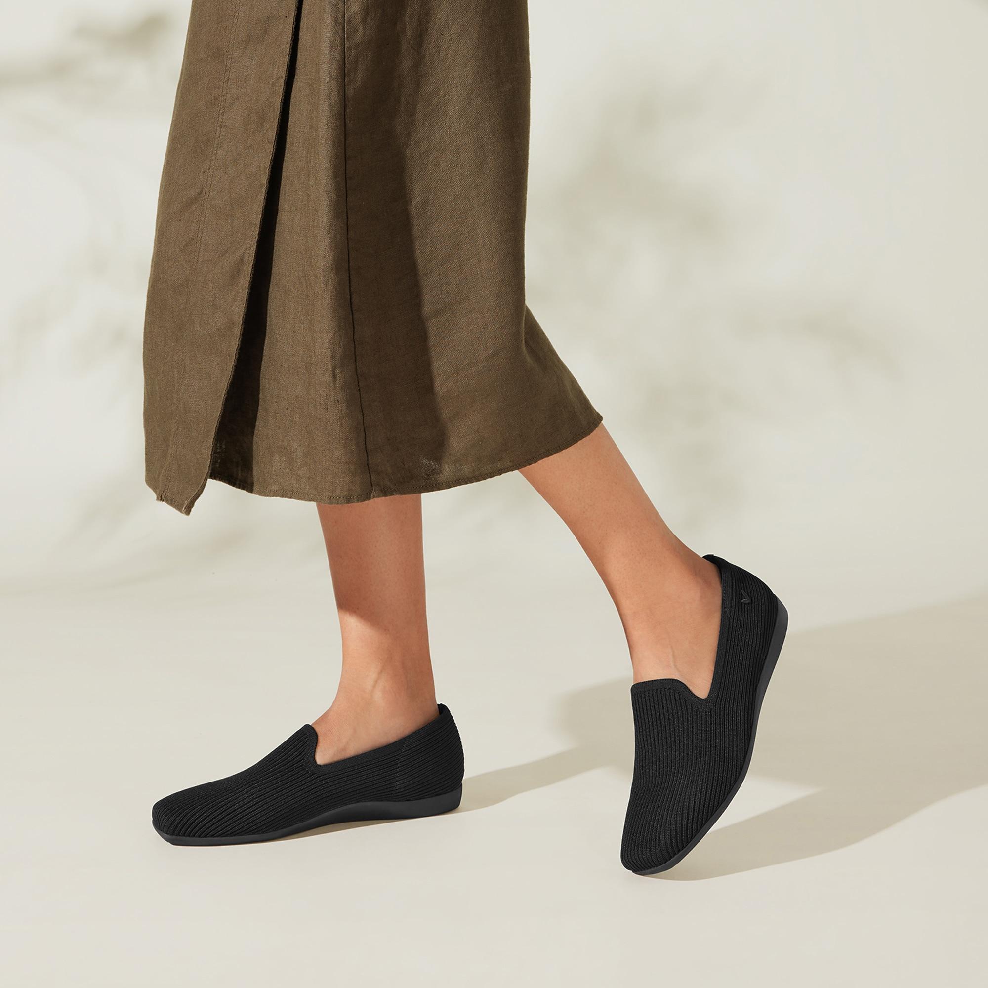 Water-Repellent Square-Toe Loafers (Samantha Walker) Product Image