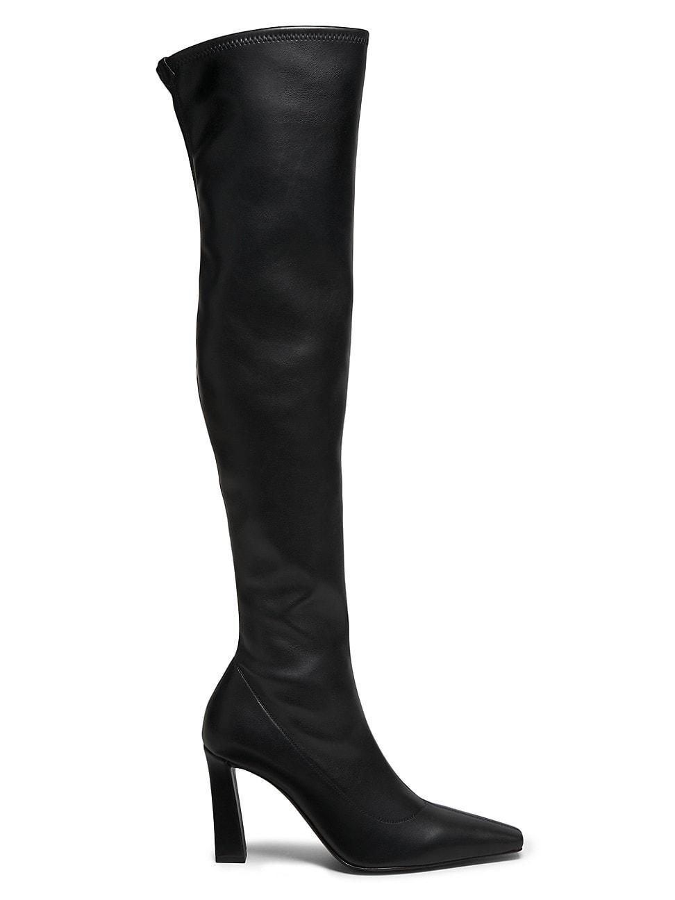 Womens Stretch-Leather High-Heel Boots Product Image