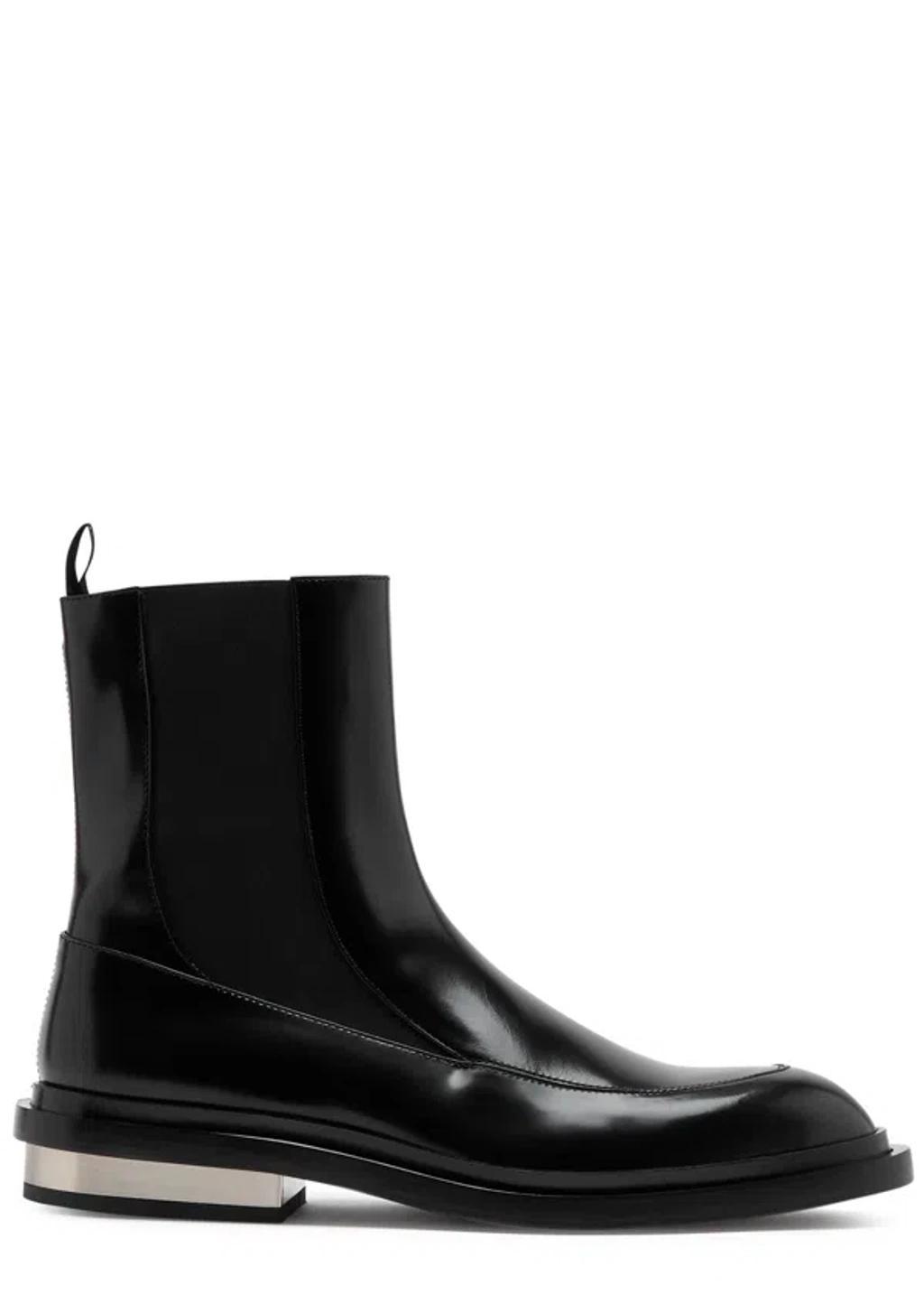 Leather Ankle Boots In Black product image