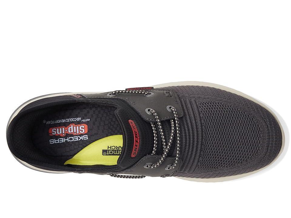 SKECHERS Delson 3.0 Roth Hands Free Slip-Ins (Charcoal Black) Men's Shoes Product Image