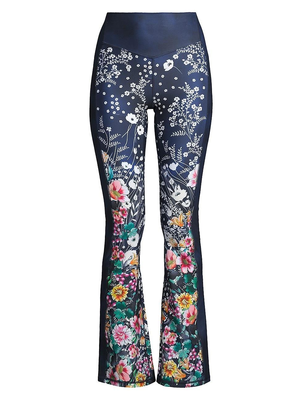 Womens Bursting Flared Floral Pants Product Image