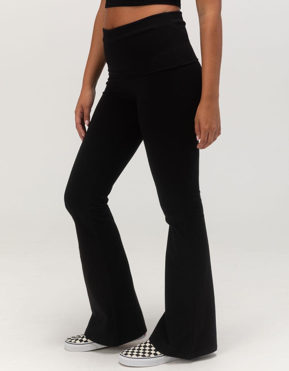 TILLYS Fold Over Flare Womens Leggings Product Image