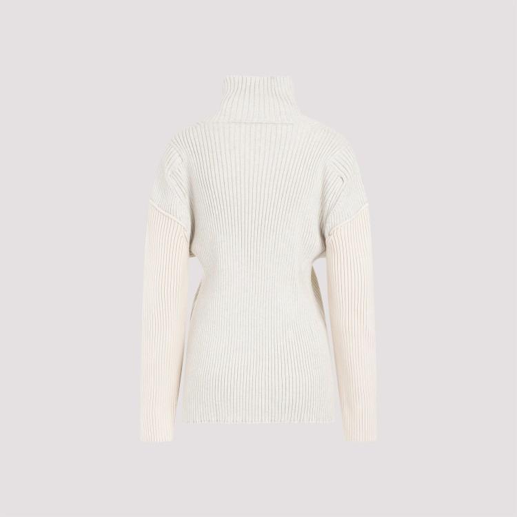 THE ROW Dua Knit Cotton-cashmere Top In Neutral Product Image