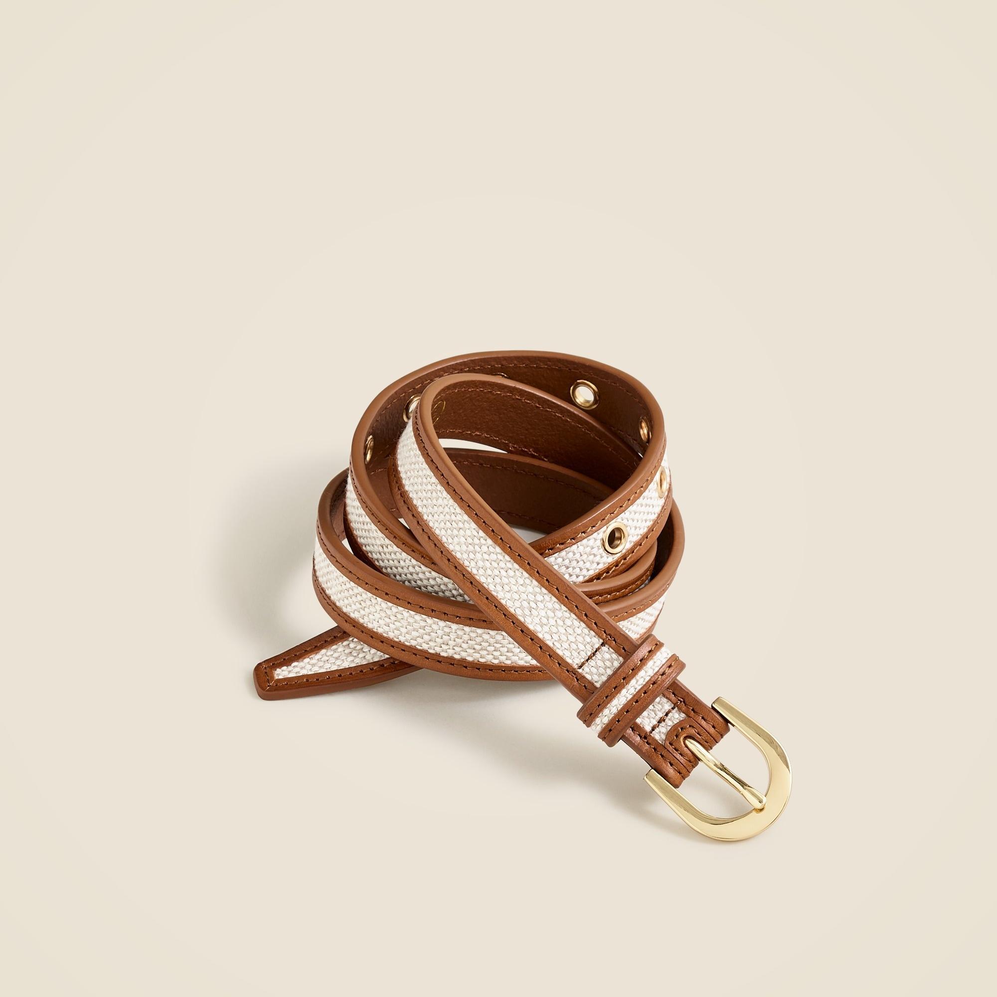 Slim classic belt in Italian leather Product Image