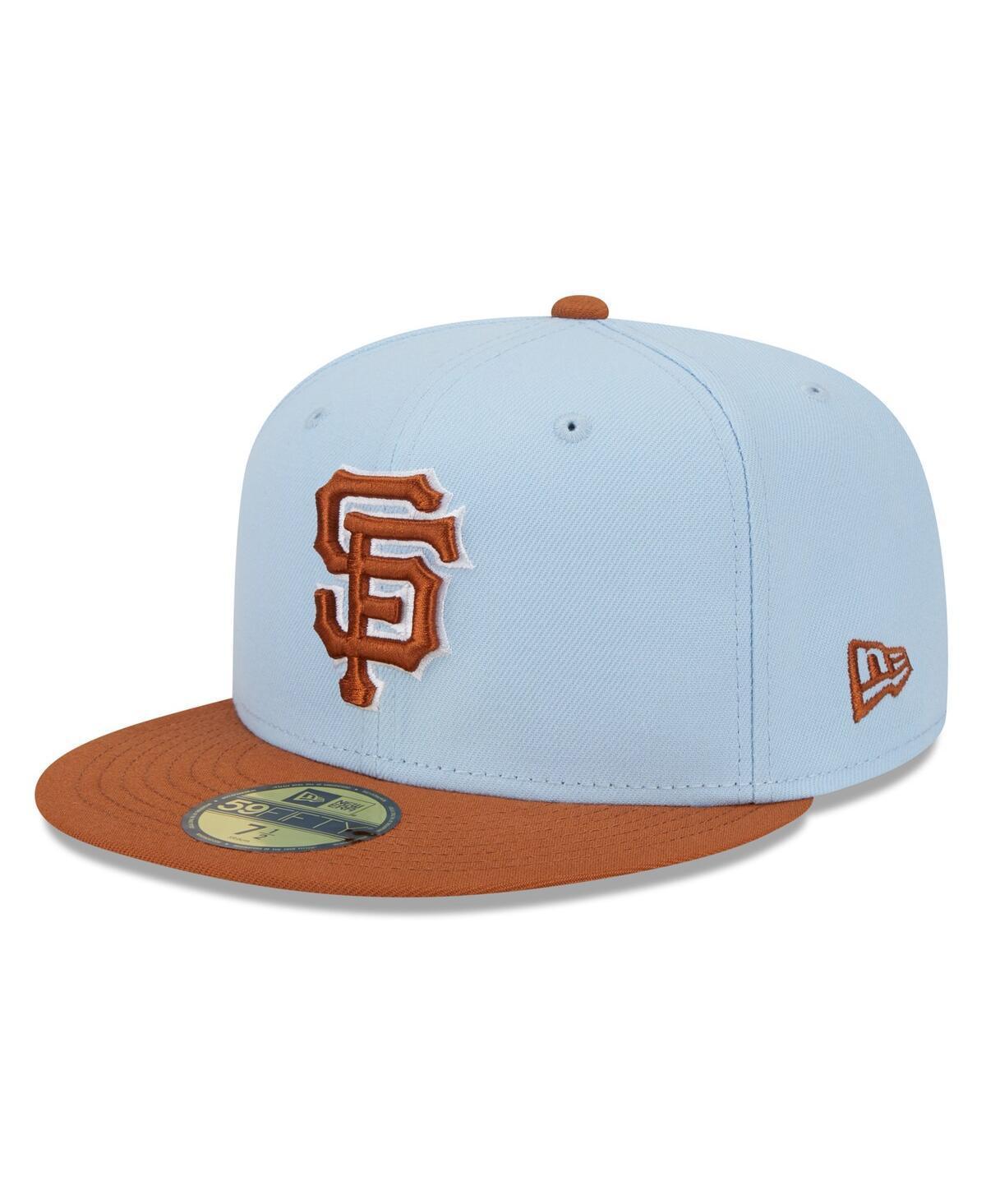 Mens New Era Light Blue/Brown San Francisco Giants Spring Color Basic Two-Tone 59FIFTY Fitted Hat Product Image