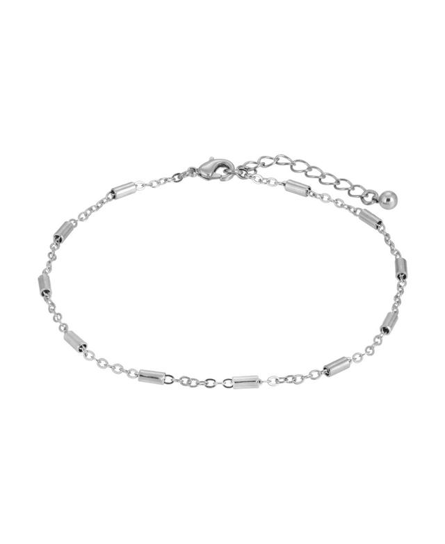 1928 Silver Tone Infinity Chain Anklet, Womens, Grey Product Image