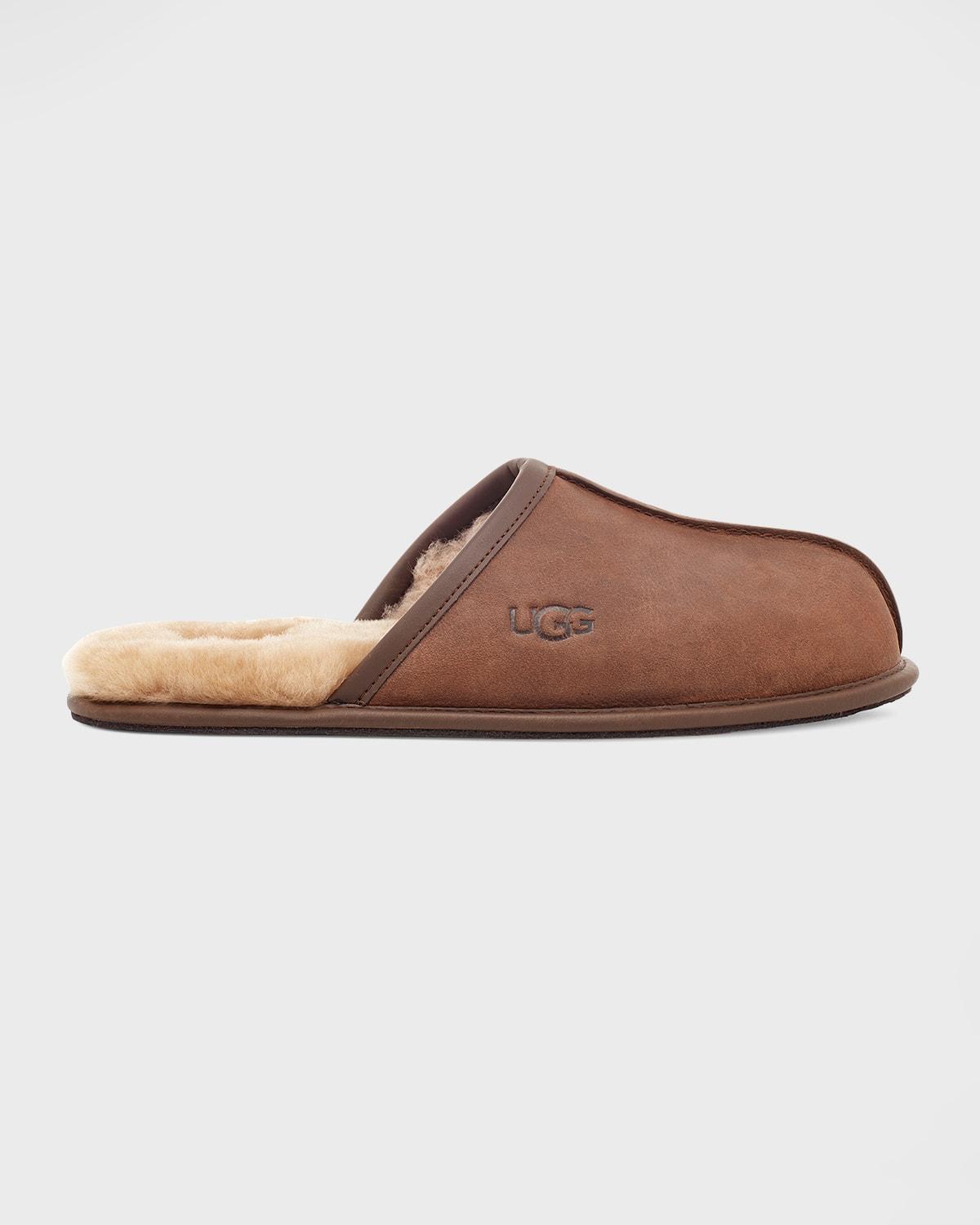 UGG Mens Scuff Leather Slippers Product Image