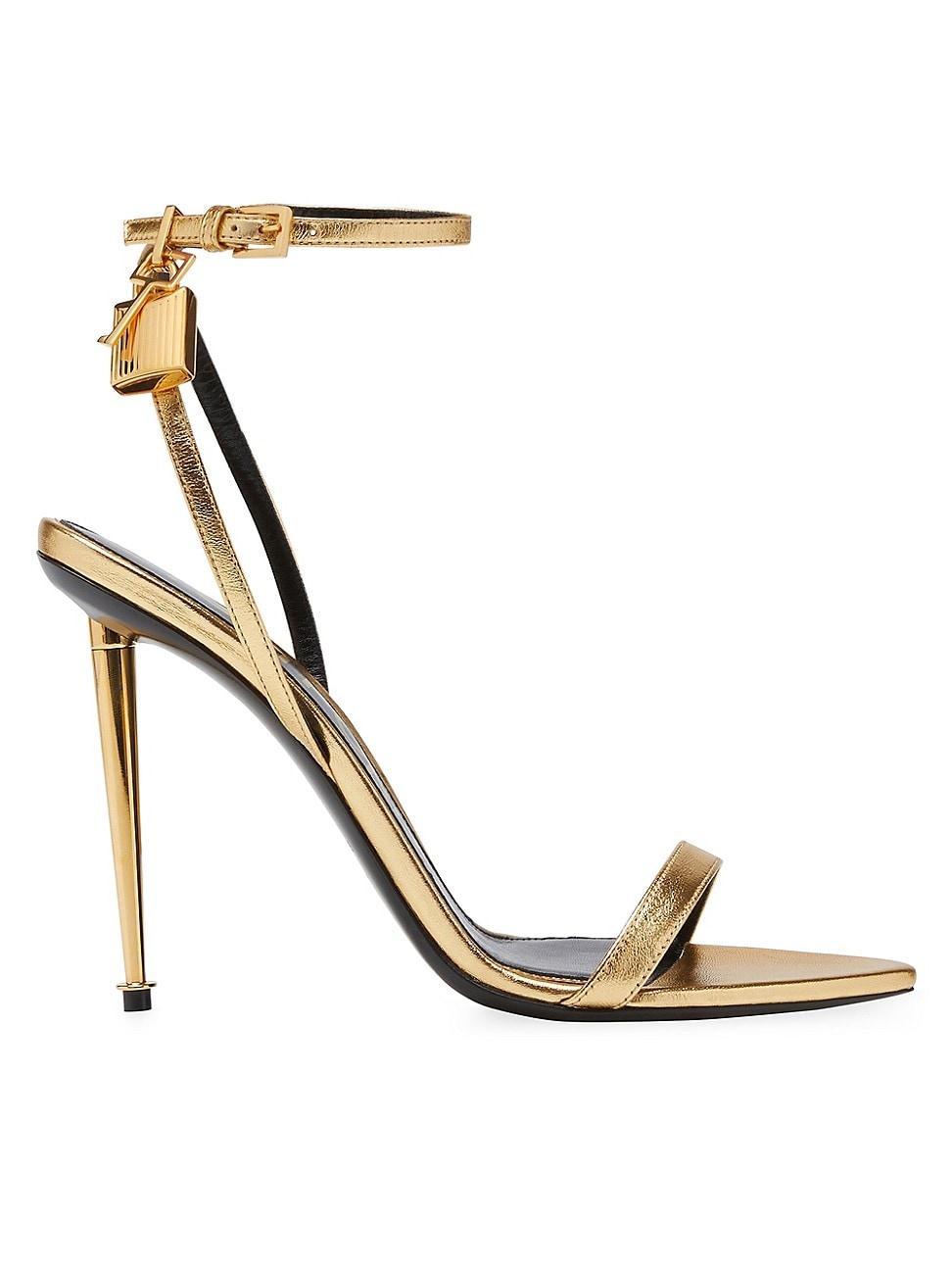 TOM FORD Padlock Naked Metallic Pointy Toe Sandal Product Image