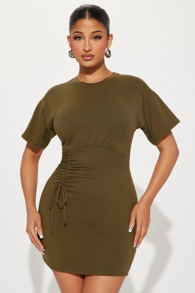 In A Dilemma Mini Dress - Olive Product Image