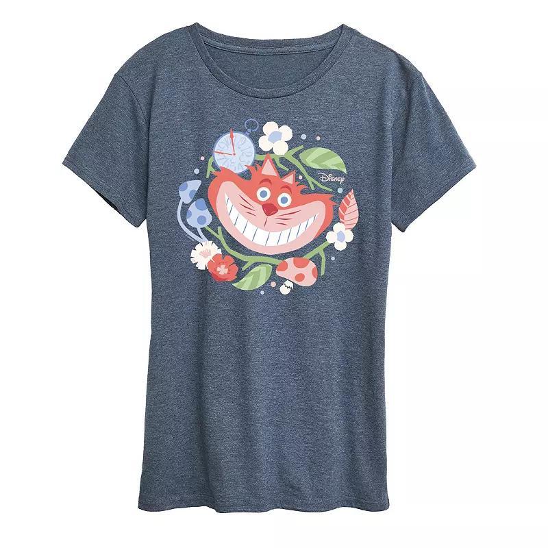 Disneys Alice in Wonderland Cheshire Cat Womens Circle Graphic Tee Product Image