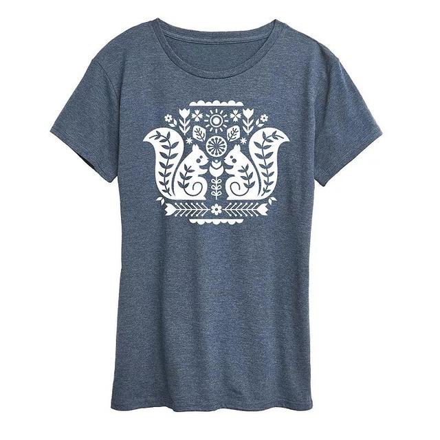 Womens Scandinavian Squirrels Flowy Tee Product Image