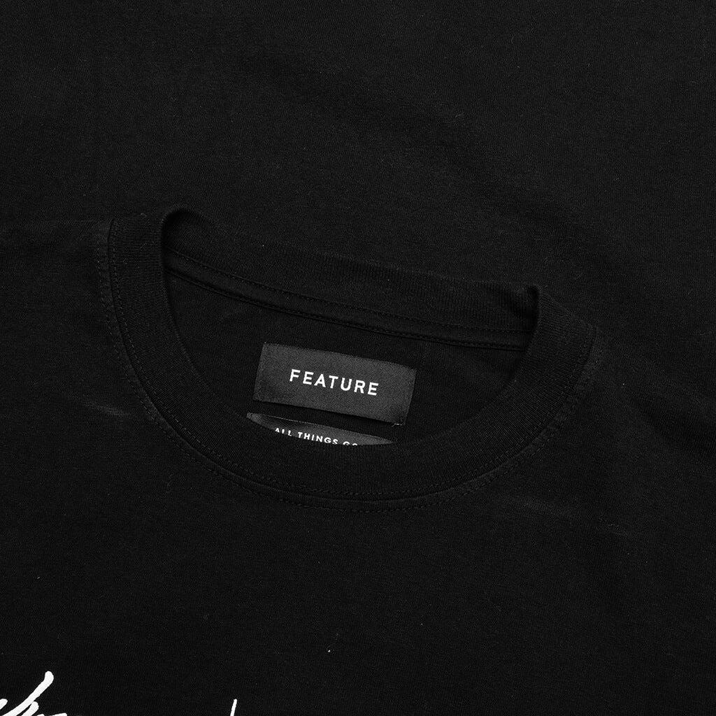 Feature x Wynn Logo Lock Up L/S Tee - Black Male Product Image